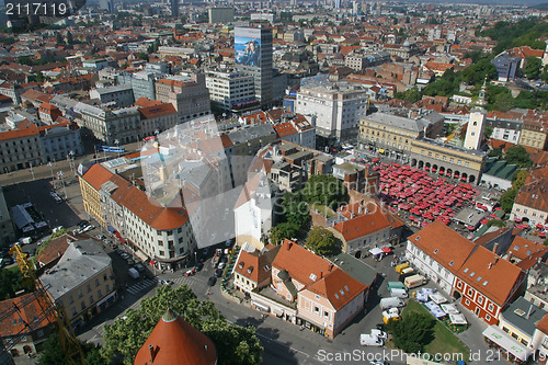 Image of Aerial view of Zagreb, the capital of Croatia