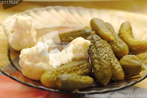 Image of marinated pickles cucumbers