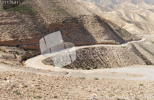 Image of Winding road in the rocky desert