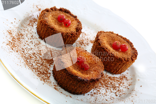 Image of Chocolate cake with cream cheese.