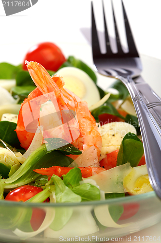 Image of Seafood salad closeup.