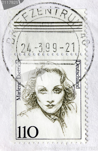 Image of Marlene Dietrich Postage Stamp