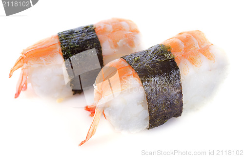 Image of shrimps shushi