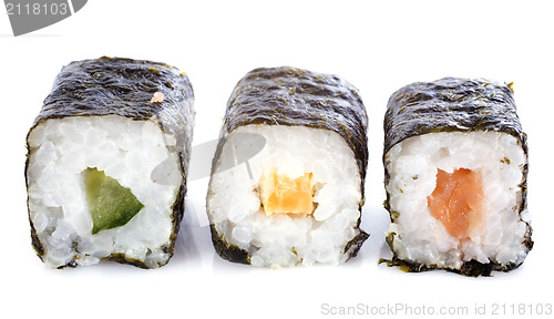 Image of sushi rolls
