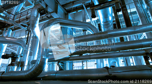 Image of Industrial zone, Steel pipelines and cables