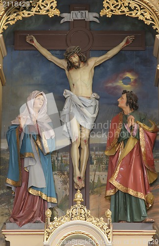 Image of Crucifixion, Blessed Virgin Mary and Saint John under the cross