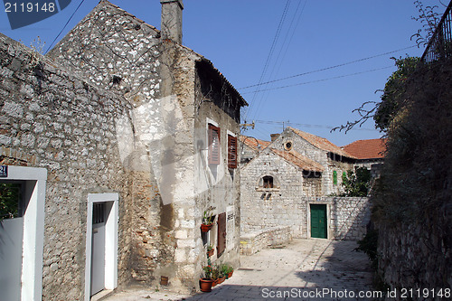 Image of Narrow and old street in Sibenik, Croatia