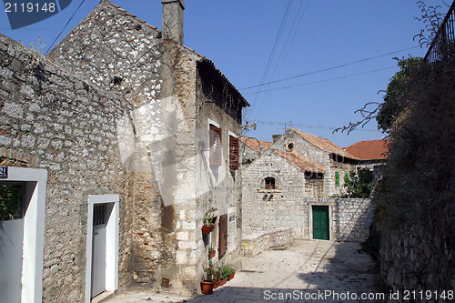 Image of Narrow and old street in Sibenik, Croatia