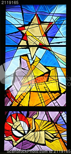 Image of Nativity Scene, stained glass