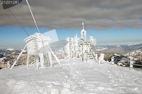 Image of Frozen weather station