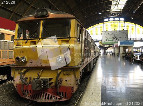 Image of Railway train at station in Bangkok