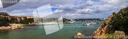 Image of Panoramic view of the city of Porto Rotondo in Sardinia