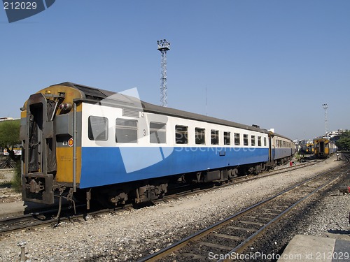 Image of Third class railway car in Thailand
