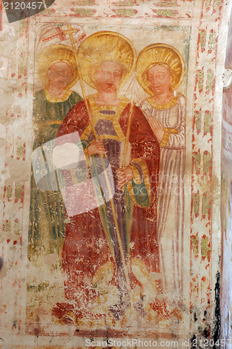 Image of Fresco paintings in the old church