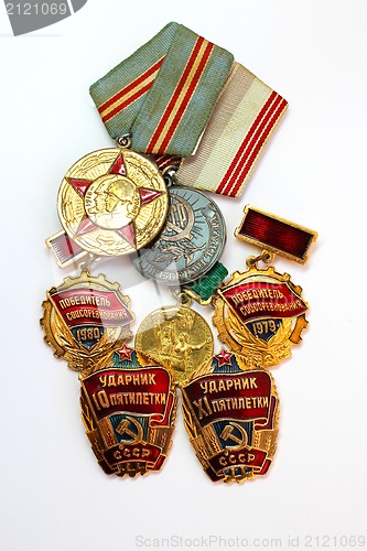 Image of The Soviet medals for valorous work