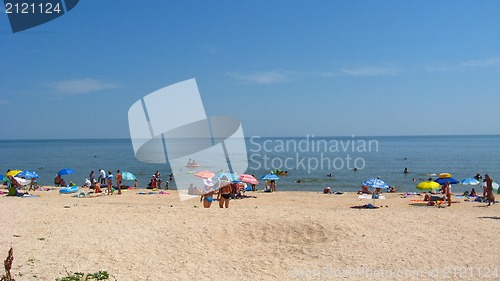 Image of People bathing in the sea