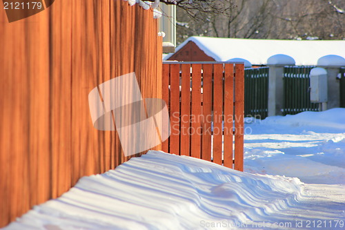 Image of Street in sunny winter day