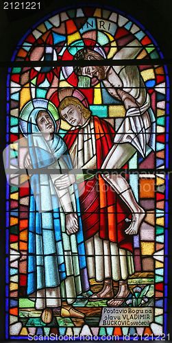 Image of Virgin Mary and Saint John under the cross