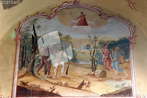 Image of Fresco painting on the ceiling of the church