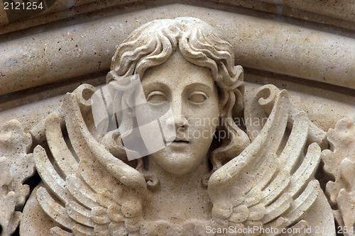Image of Angel on the portal of Zagreb cathedral