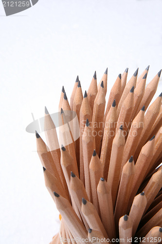 Image of Bunch of pencils isolated on white