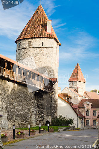 Image of Towers of a fortification of Old Tallinn