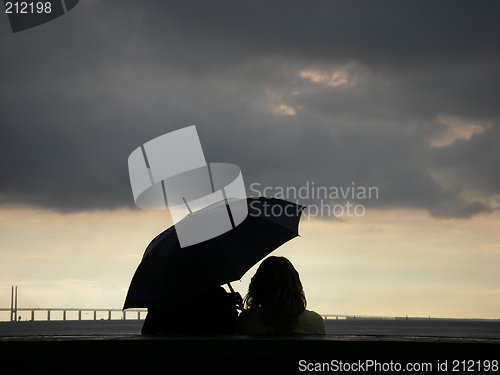 Image of Umbrella Couple