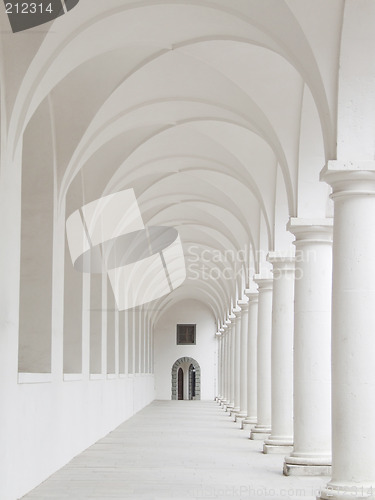 Image of White colonnade