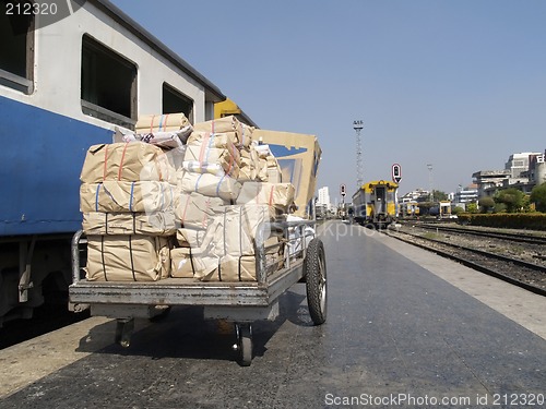 Image of Packages at a railway station