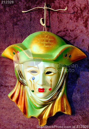 Image of carnival mask from a shop in venice,italy