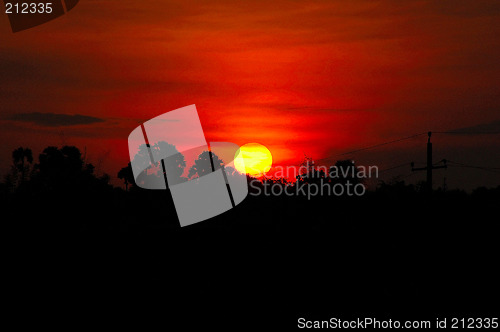 Image of colourful sunset,india