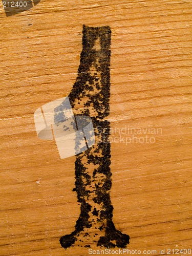 Image of Number on wood 1