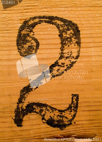 Image of Number on wood 2