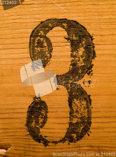 Image of Number on wood 3