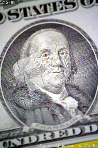 Image of 100 dollar banknote detail