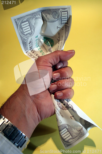 Image of Holding 100 dollars