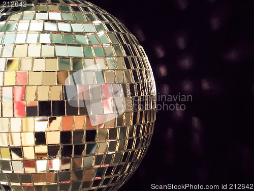 Image of shiny disco ball, detailed