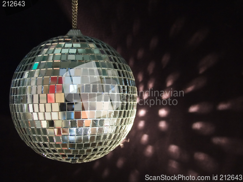 Image of shiny disco ball reflections