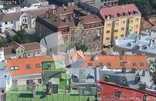 Image of colorful roofs of tallinn