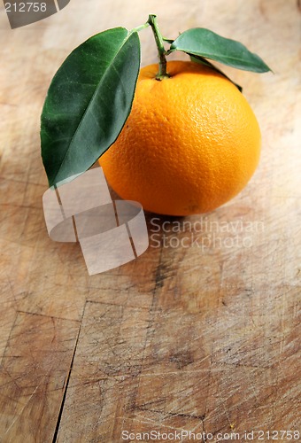 Image of Orange on Wood