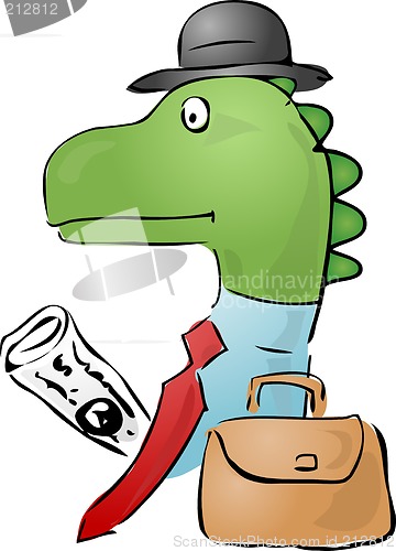 Image of Dinosaur businessman