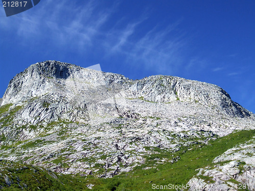 Image of Rocky mountain and blue sky