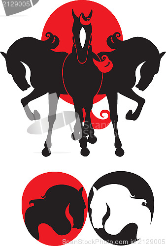 Image of three horses