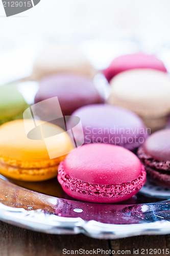 Image of Macaroons on silver tray