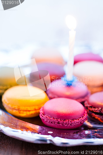 Image of Macaroons on silver tray