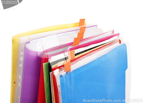 Image of Many files and sticky notes