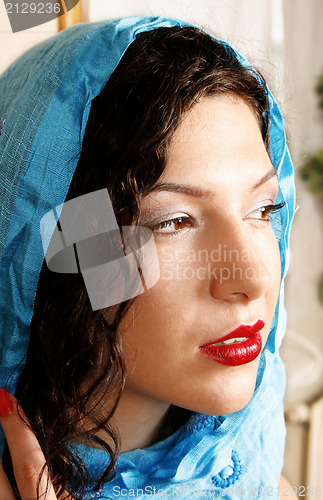 Image of Woman with scarf