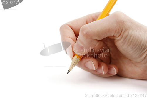 Image of Woman hand with pen 