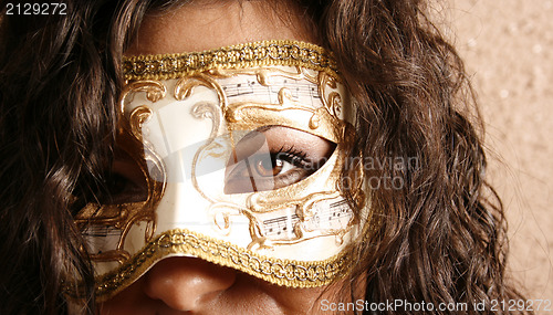 Image of Woman wearing a mask 