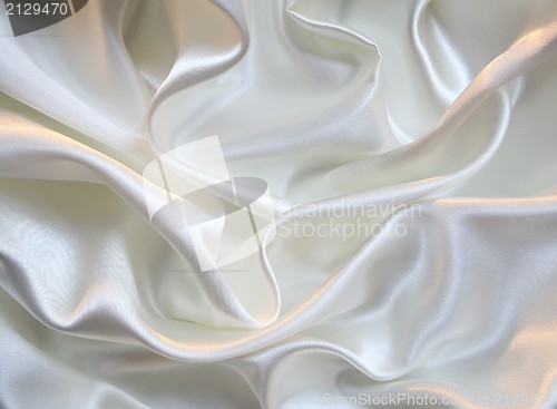 Image of Smooth elegant white silk as background